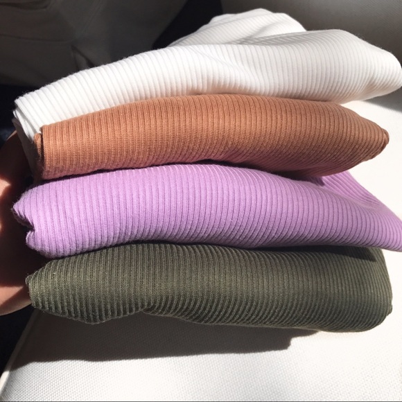 🆕 RIBBED CAMEL HIGH NECK PUFF SLEEVE MINI DRESS! - Picture 6 of 8